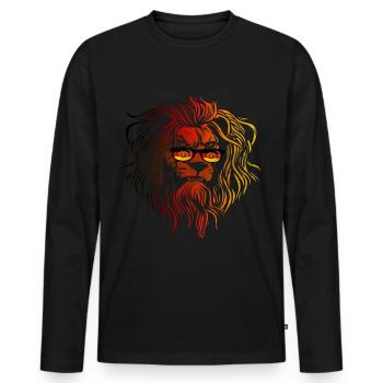 Allemagne de l'Est - T-shirt manches longues Premium bio Homme - noir - Devant - Nico (187cm)