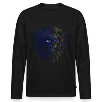 Curaçao - Männer Premium Bio Langarmshirt - Schwarz - Vorne - Nico (187cm)