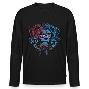 Fiji - Men's Premium Organic Long Sleeve Shirt - black - Front - Nico (187cm)
