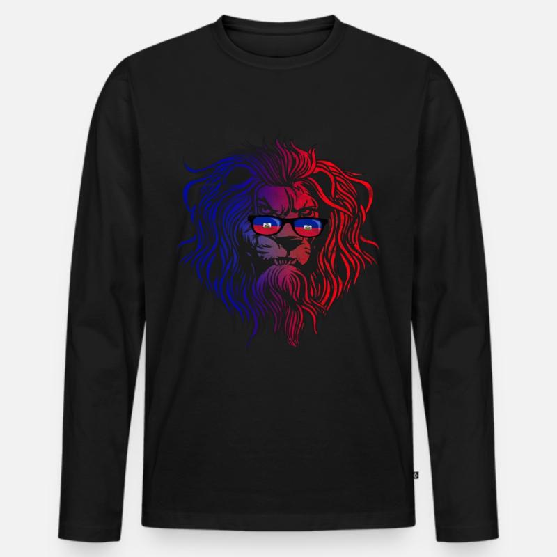 Haiti - Männer Premium Bio Langarmshirt - Schwarz