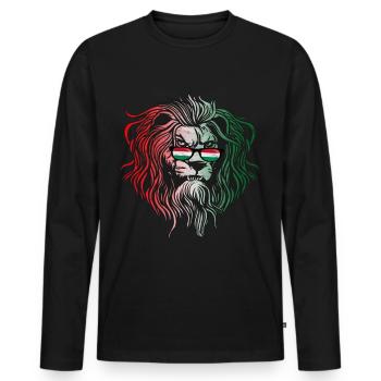 Hungary - Men's Premium Organic Long Sleeve Shirt - black - Front - Nico (187cm)