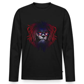 Laos - T-shirt manches longues Premium bio Homme - noir - Devant - Nico (187cm)