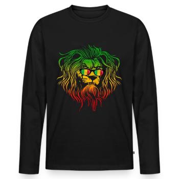 Mali - T-shirt manches longues Premium bio Homme - noir - Devant - Nico (187cm)