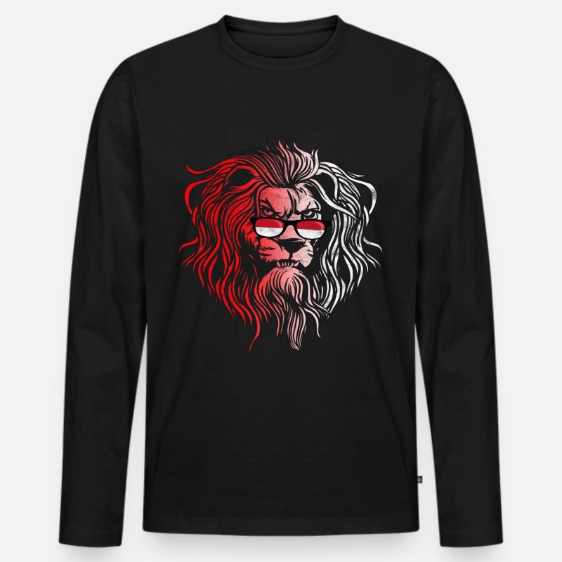 Monaco - Männer Premium Bio Langarmshirt - Schwarz