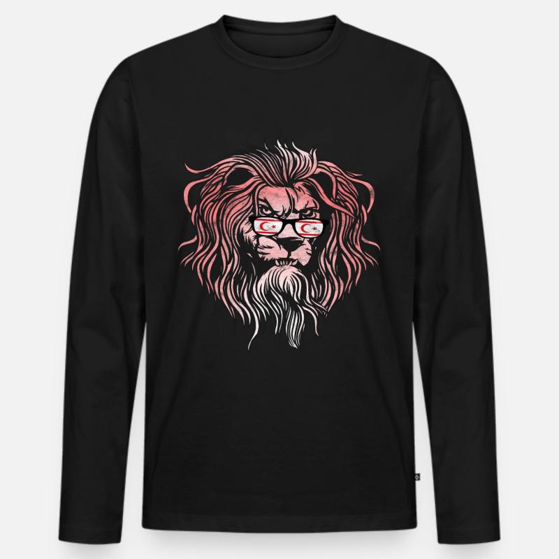 Nordzypern - Männer Premium Bio Langarmshirt - Schwarz