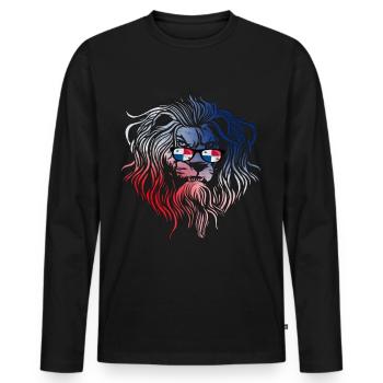 Panama - T-shirt manches longues Premium bio Homme - noir - Devant - Nico (187cm)