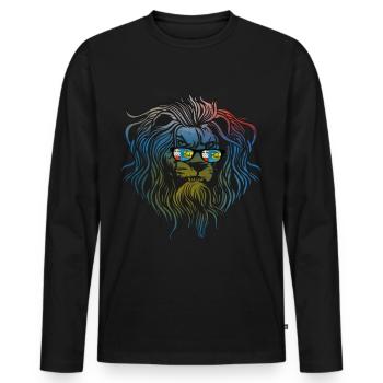 St. Pierre und Miquelon - Männer Premium Bio Langarmshirt - Schwarz - Vorne - Nico (187cm)