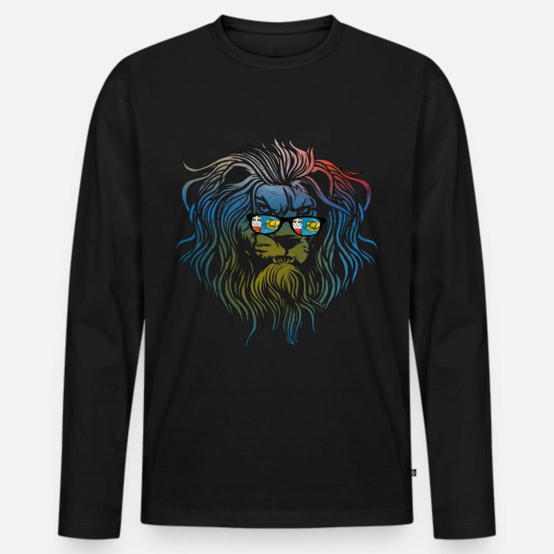 St. Pierre und Miquelon - Männer Premium Bio Langarmshirt - Schwarz