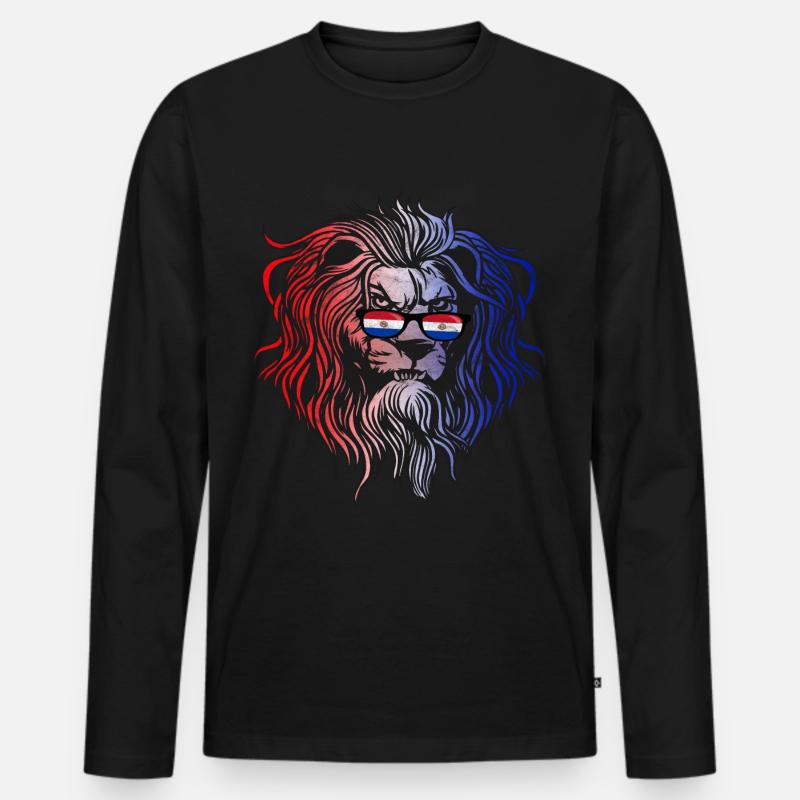 Paraguay - Männer Premium Bio Langarmshirt - Schwarz