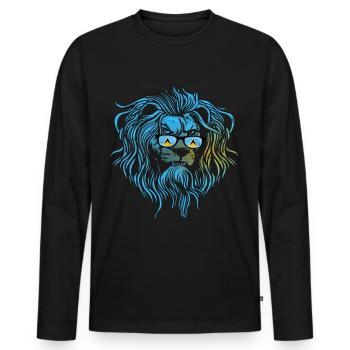 St. Lucia - Männer Premium Bio Langarmshirt - Schwarz - Vorne - Nico (187cm)