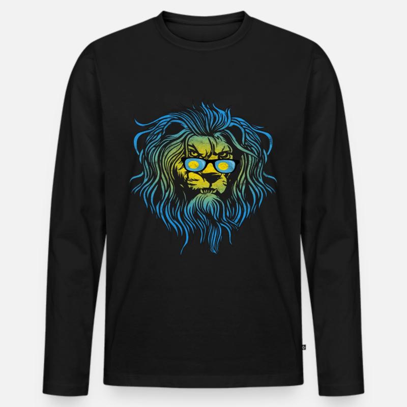 Palau - Männer Premium Bio Langarmshirt - Schwarz