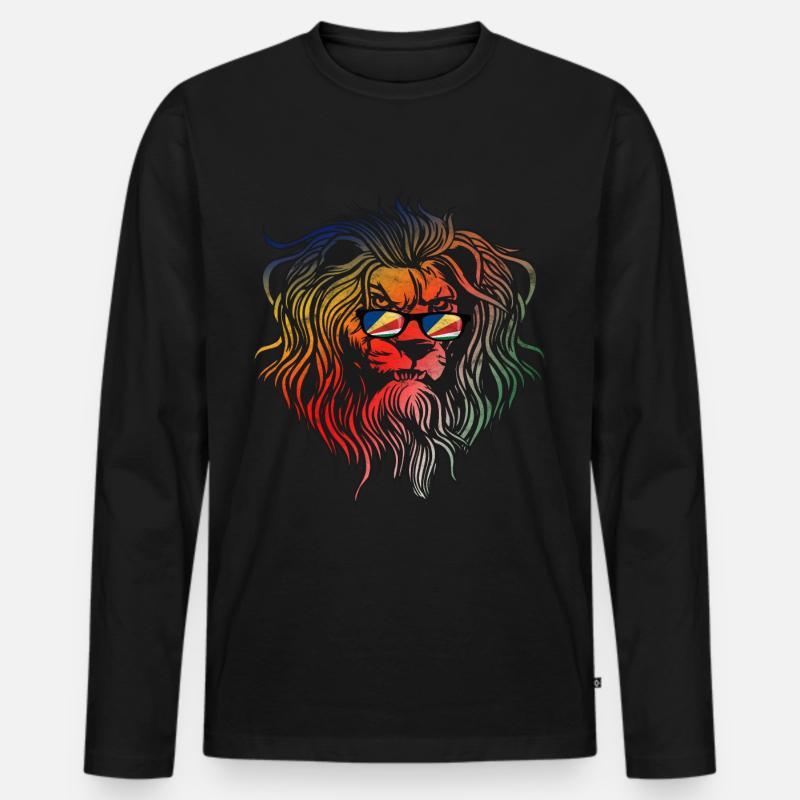Seychellen - Männer Premium Bio Langarmshirt - Schwarz