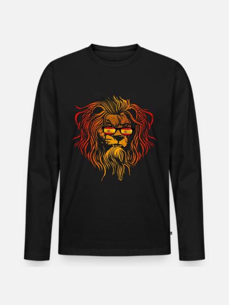 Spain - Men's Premium Organic Long Sleeve Shirt - black