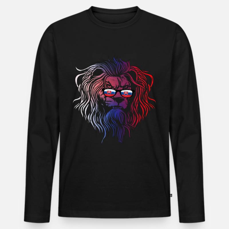 Slowakei - Männer Premium Bio Langarmshirt - Schwarz