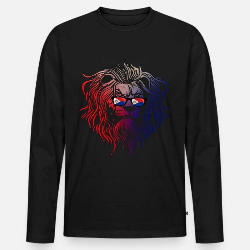 Sint Maarten - Männer Premium Bio Langarmshirt - Schwarz