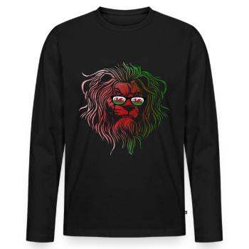 Wales - Männer Premium Bio Langarmshirt - Schwarz - Vorne - Nico (187cm)