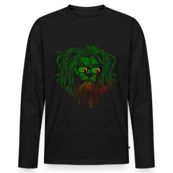 Zambia - Men's Premium Organic Long Sleeve Shirt - black - Front - Nico (187cm)