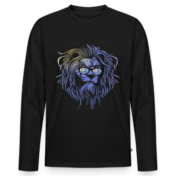 Uruguay - Männer Premium Bio Langarmshirt - Schwarz - Vorne - Nico (187cm)