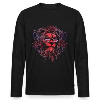United Kingdom - Men's Premium Organic Long Sleeve Shirt - black - Front - Nico (187cm)