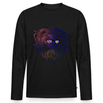 Turks and Caicos Islands - Men's Premium Organic Long Sleeve Shirt - black - Front - Nico (187cm)