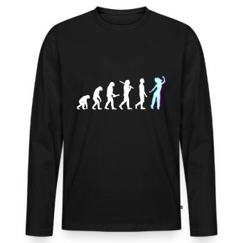 Techno House Party EDM Festival Goa Electro Rave - Männer Premium Bio Langarmshirt - Schwarz - Vorne - Nico (187cm)
