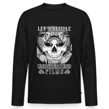 Film underground, Cinéma indépendant, Horreur - T-shirt manches longues Premium bio Homme - noir - Devant - Nico (187cm)