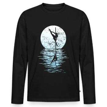 Pole Dance Dancer, Pole Dance, Pole Dancing - T-shirt manches longues Premium bio Homme - noir - Devant - Nico (187cm)