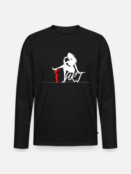 F. Art - Männer Premium Bio Langarmshirt - Schwarz