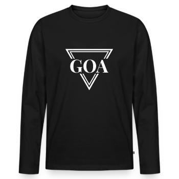 GOA Techno House Party EDM Festival Electro Rave - Männer Premium Bio Langarmshirt - Schwarz - Vorne - Nico (187cm)