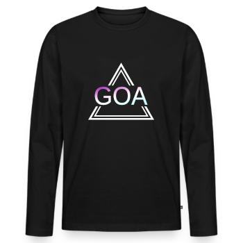 GOA Techno House Party EDM Festival Electro Rave - Männer Premium Bio Langarmshirt - Schwarz - Vorne - Nico (187cm)