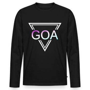 GOA Techno House Party EDM Festival Electro Rave - Männer Premium Bio Langarmshirt - Schwarz - Vorne - Nico (187cm)