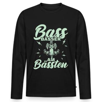GOA Techno House Party EDM Festival Electro Rave - Männer Premium Bio Langarmshirt - Schwarz - Vorne - Nico (187cm)