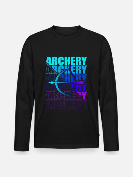 Archery Archer Archery Bow - Men's Premium Organic Long Sleeve Shirt - black