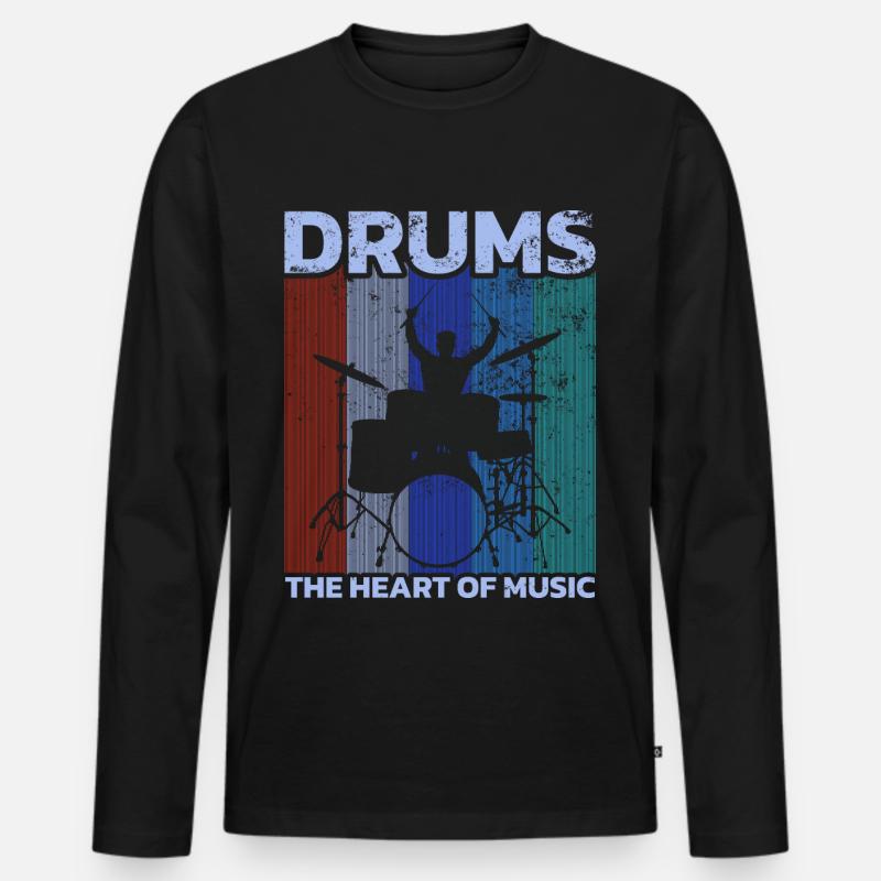 Drummers Drummers Drummers Drummers - Men's Premium Organic Long Sleeve Shirt - black