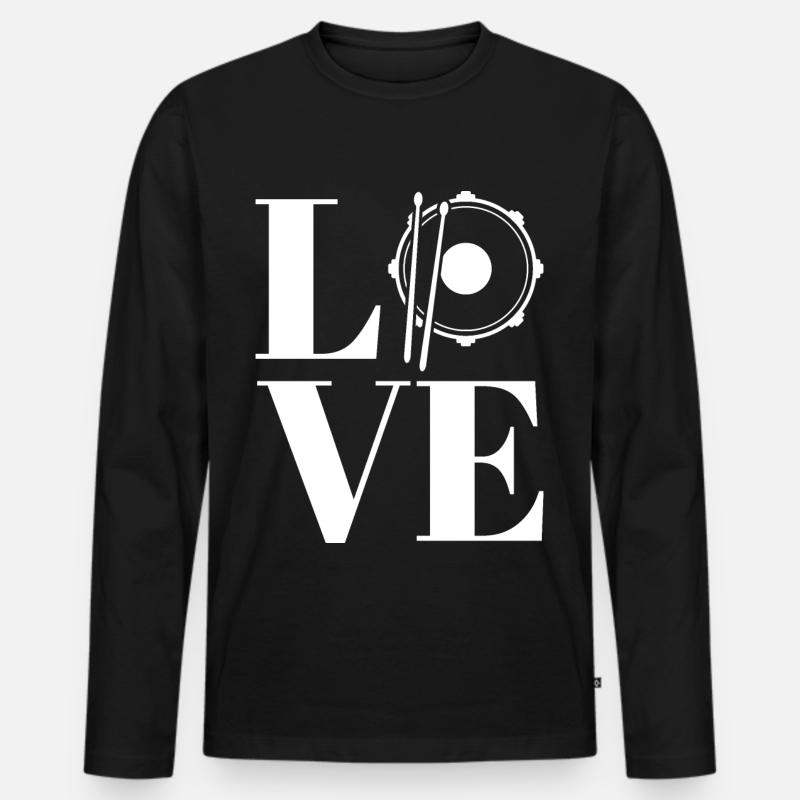 Drummers Drummers Drummers Drummers - Men's Premium Organic Long Sleeve Shirt - black
