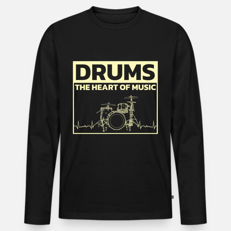 Drummers Drummers Drummers Drummers - Men's Premium Organic Long Sleeve Shirt - black