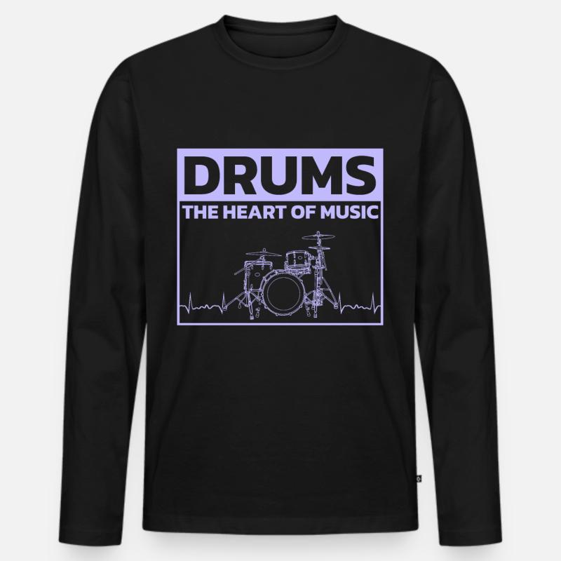 Drummers Drummers Drummers Drummers - Men's Premium Organic Long Sleeve Shirt - black