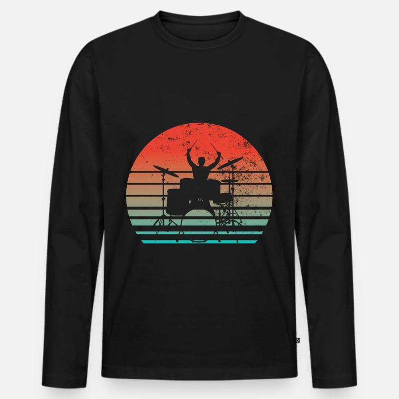 Drummers Drummers Drummers Drummers - Men's Premium Organic Long Sleeve Shirt - black