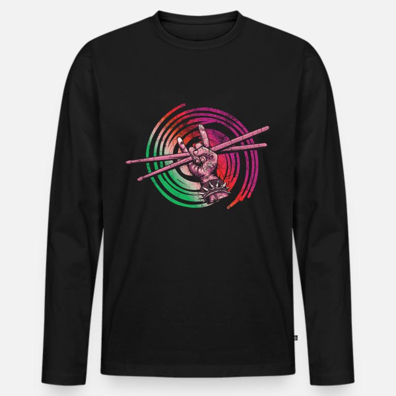 Drummers Drummers Drummers Drummers - Men's Premium Organic Long Sleeve Shirt - black