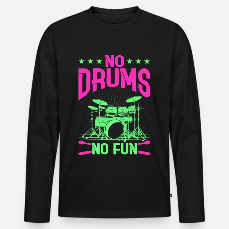 Drummers Drummers Drummers Drummers - Men's Premium Organic Long Sleeve Shirt - black