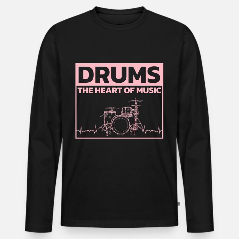 Drummers Drummers Drummers Drummers - Men's Premium Organic Long Sleeve Shirt - black