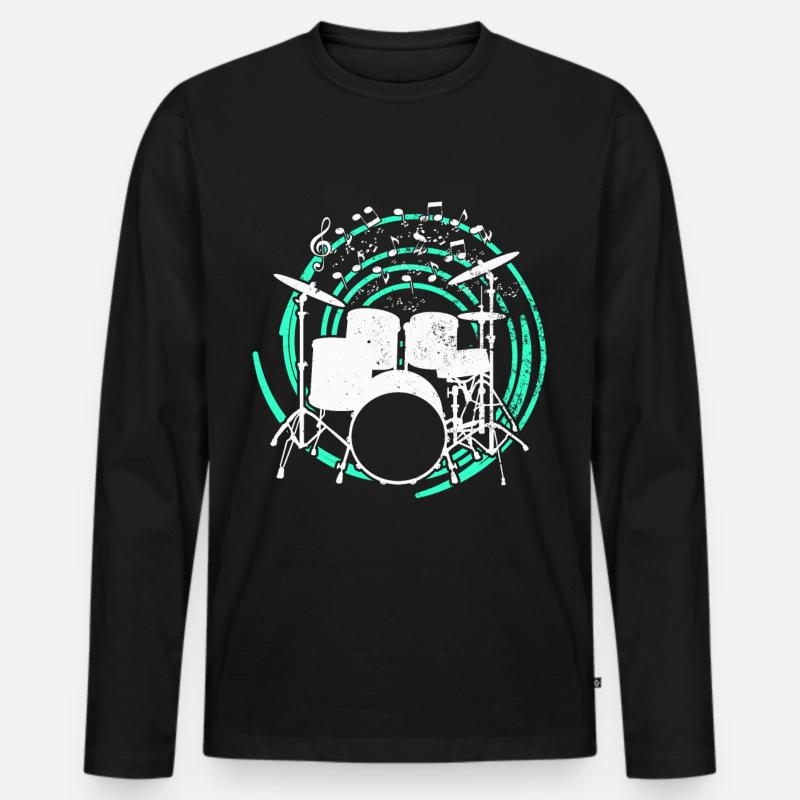 Drummers Drummers Drummers Drummers - Men's Premium Organic Long Sleeve Shirt - black