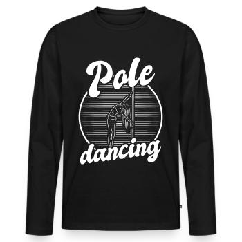 Pole Dance Dancer, Pole Dance, Pole Dancing - Men's Premium Organic Long Sleeve Shirt - black - Front - Nico (187cm)