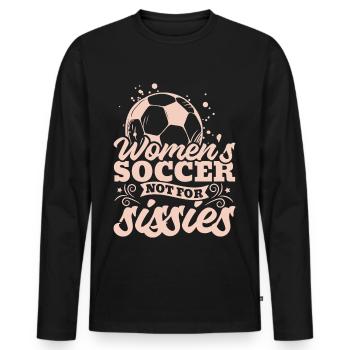 Soccer féminin, Football féminin, Football féminin - T-shirt manches longues Premium bio Homme - noir - Devant - Nico (187cm)