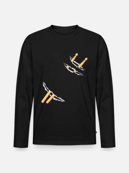 Drums, Drummer, Drummer, Drummer - Men's Premium Organic Long Sleeve Shirt - black