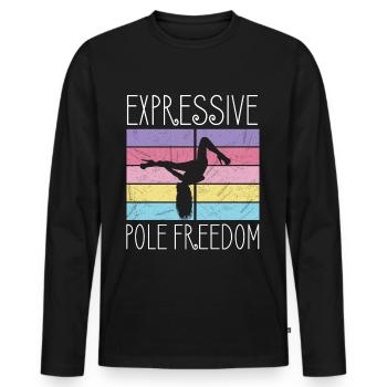 Danseur De Pole Dance, Pole Dance, Pole Dance - T-shirt manches longues Premium bio Homme - noir - Devant - Nico (187cm)
