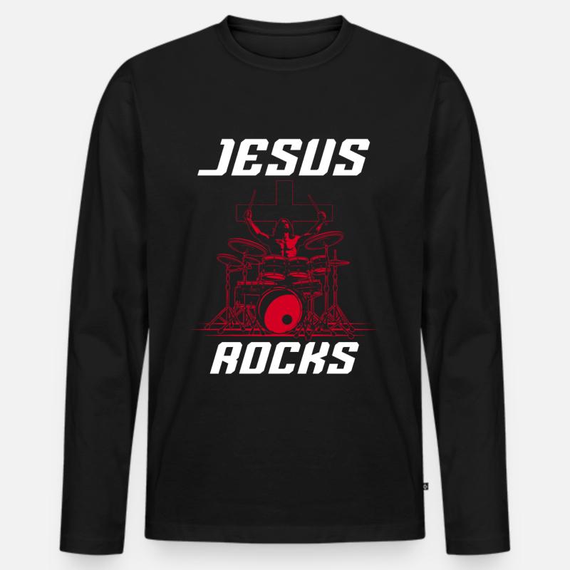 Drums Drummers Drummers - Men's Premium Organic Long Sleeve Shirt - black