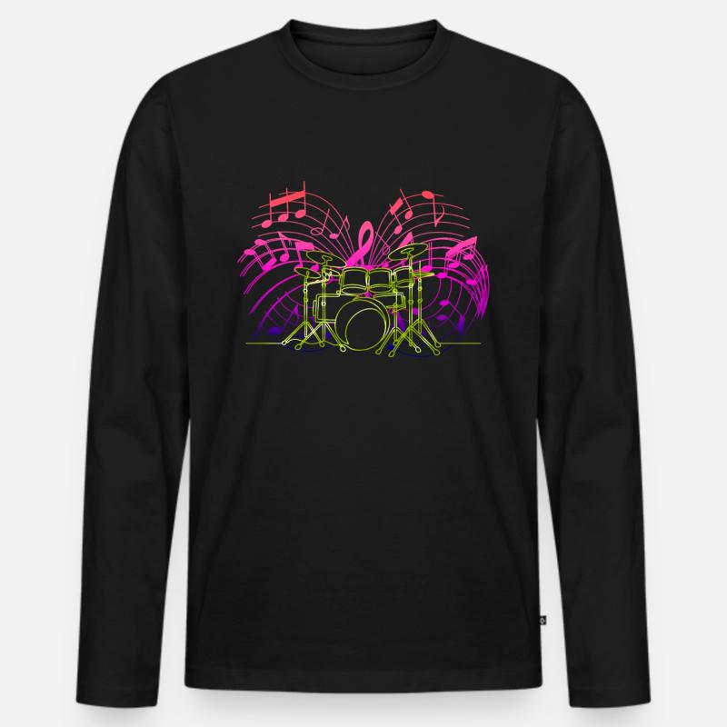 Drums Drummers Drummers - Men's Premium Organic Long Sleeve Shirt - black