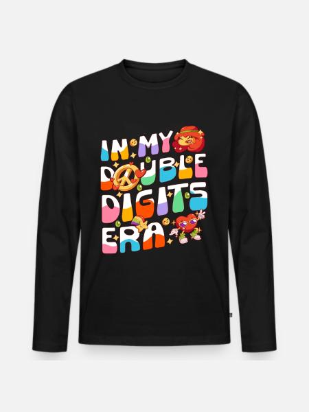 10 Years Old 10th Birthday - Men's Premium Organic Long Sleeve Shirt - black