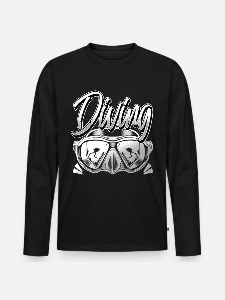 Plongée sous-marine - T-shirt manches longues Premium bio Homme - noir